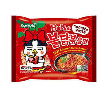 Samyang Spicy Chicken Ramen, (Tomato Pasta Buldak Flavor) (Pack Of 5)