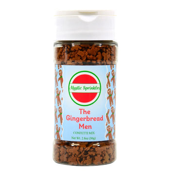 Mystic Sprinkles Christmas Holiday Confetti Sprinkle Mixes (The Gingerbread Men 2.8Oz)