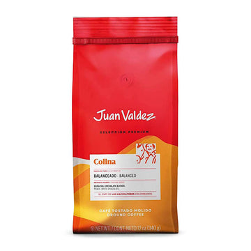 Juan Valdez Colina Ground Coffee, Balanced Roast 12 Oz - Premium Colombian Coffee - Unique “Caracolito” Beans Produce A Coffee Of Balanced Flavor And Mild Texture