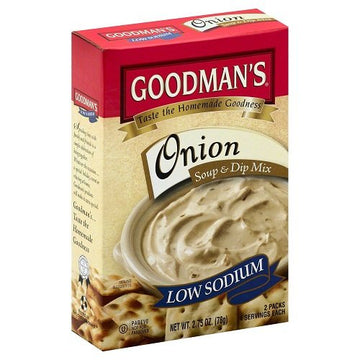 Goodmans Onion Soup & Instant Onion Dip Mix, Low Sodium - 2.75 oz