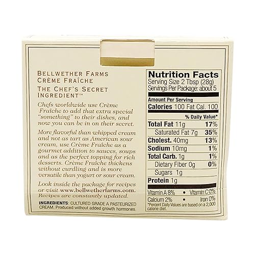 Bellwether Farms Creme Fraiche French Cultured Cream, 5 Oz