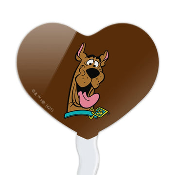 Scooby-Doo Headshot Heart Love Cupcake Picks Toppers Decoration Set of 6