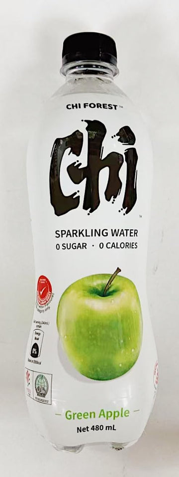 Green Apple Sparkling Water, Zero Sugar, Zero Calories, 480Ml, 6-Pack