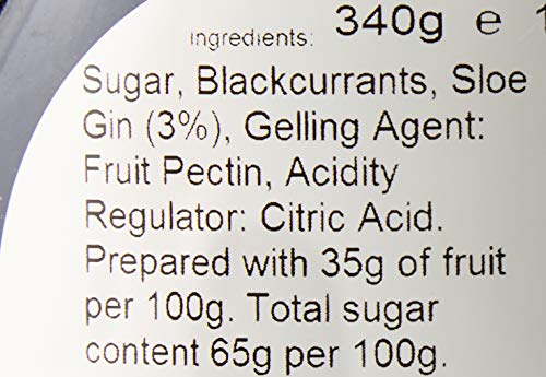 MRS BRIDGES Blackcurrant Preserve with Sloe Gin, 12oz Jar, Made in Scotland