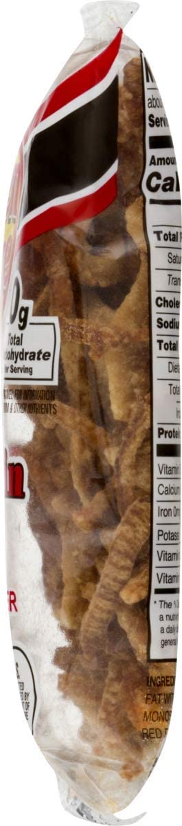 Golden Flake Fried Pork Cracklin Strips Mildly Seasoned With Red Pepper- 3.25 Oz. Bags (3 Bags)