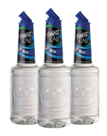 Finest Call Premium Bar/Sugar Syrup Mix, 1 Liter Bottle (33.8 Fl Oz), Pack Of 3