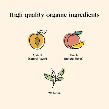 Kusmi Tea - White Bellini - Organic Blend Of White Tea, Peach & Apricot - Organic Flavored White Teas - Enjoy Hot Or Iced - Smoo