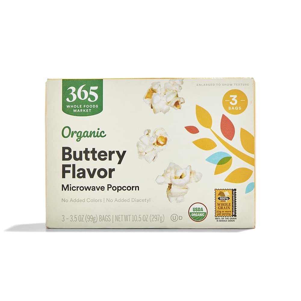 365 By Whole Foods Market, Organic Microwave Popcorn, 10.5 Ounce