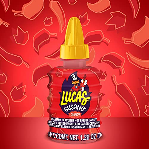 Lucas Gusano, Chamoy Flavor Hot Liquid Candy, 1.27Oz, 10-Count