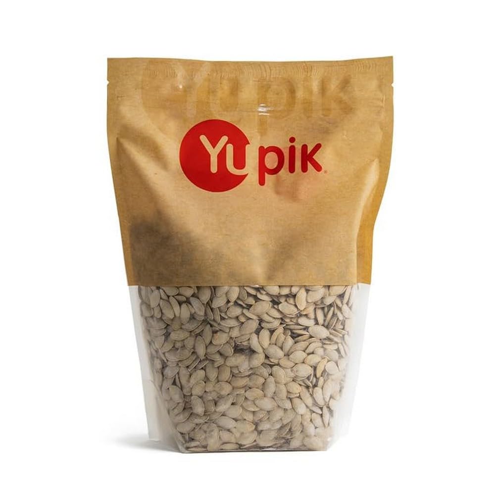 Yupik Semi-Salted Pumpkin Seeds, In Shell, 1 lb (16 oz), Gluten-Free, Kosher, Vegan, Lightly Seasoned with Sea Salt, Plant-Based