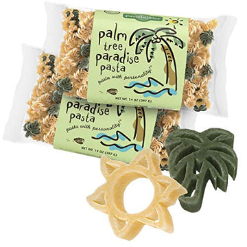 Pastabilities Palm Tree Pasta, Fun Shaped Palm And Sunshine Noodles For Kids And Gifts, Non-Gmo Natural Wheat Pasta 14 Oz (2 Pack)