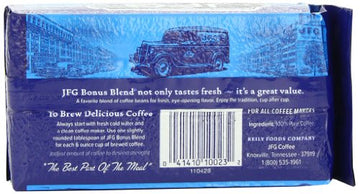 Jfg Bonus Blend Medium-Dark Roast Ground Coffee, 11.5Oz Bag (Pack Of 1)