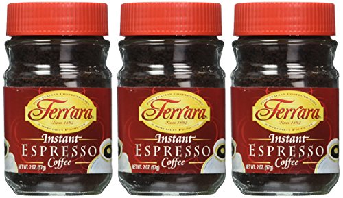 Ferrara Instant Espresso Coffee - Pack Of 3 (2 Oz Each Jar)