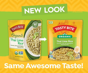 Tasty Bite Organic Thai Lime Rice, 8.8 Ounce, Pack of 6, Ready to Eat, Microwavable, Vegan, Gluten-Free