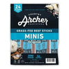 Archer Provisions Grass-Fed Mini Beef Sticks, 24 Sticks Per Bag, 4g Protein Per Stick, 12 Ounces Each Bag (24 Pack, Original)