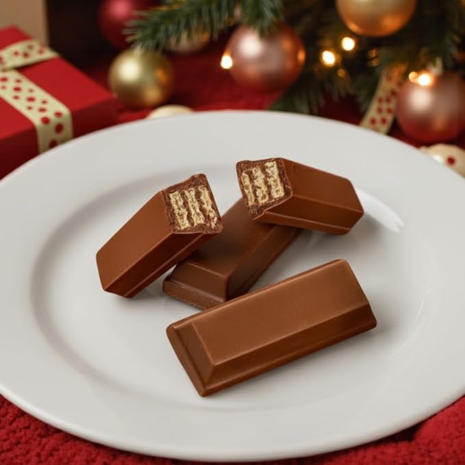 Mini Chocolate Waffer Bars-1.5 lbs Milk Chocolate Waffer Mini Individually Wrapped Bulk Pack-Crisp Wafer in Bulk - Perfect Snack