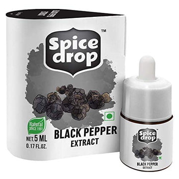 Spice Drop Black Pepper Natural Spice Extract For Soups, Dishes, And Beverages | Authentic Taste | Made From Peppercorns | 5Ml (