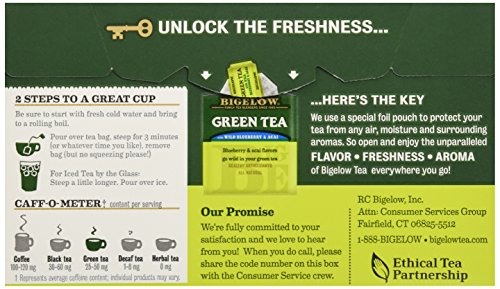 Bigelow Green Tea With Blueberry 20 Ct