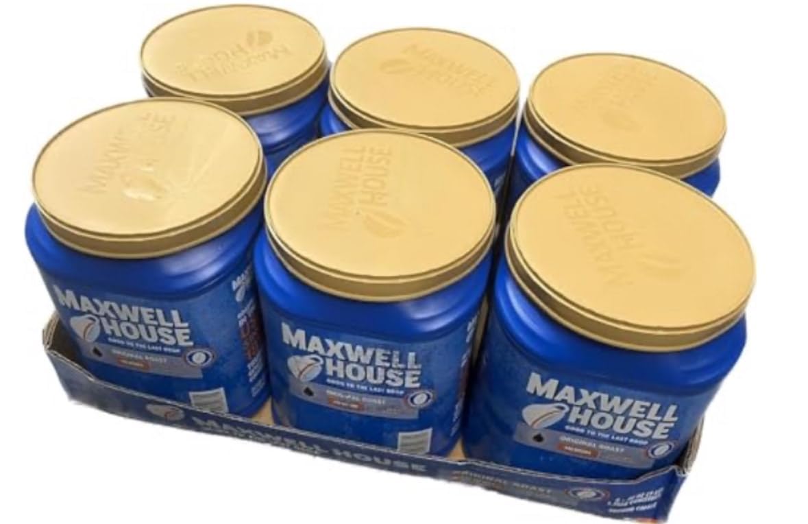 Maxwell Oriflavor Blendal Medium Roast Ground Coffee 43.1 Oz Case Of 6 Pack. Breakroom Supply