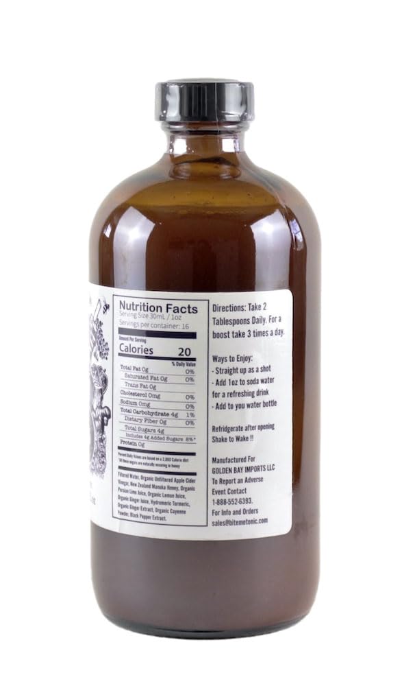 Bite Me Apple Cider Vinegar Tonic with Manuka Honey - 16 Fl Oz