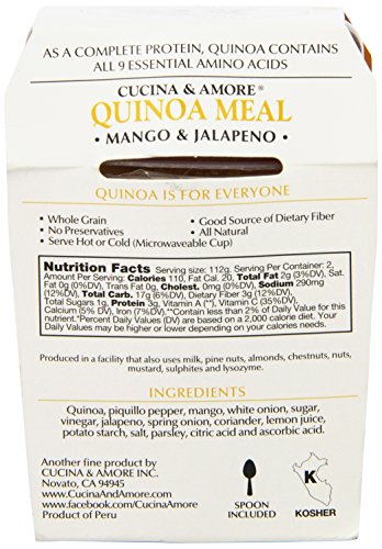 Cucina & Amore Quinoa RTE Meal, Basil Pesto, 7.9 Ounce
