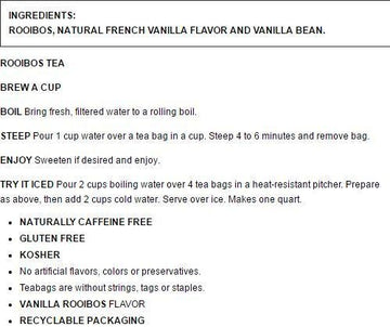 Celestial Seasonings Madagascar Vanilla Red Tea Bags - 20 Count (Pack Of 20)