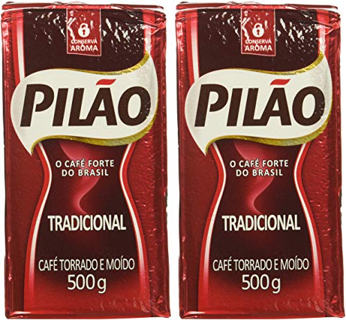 Coffee Rost And Ground - Caf Torrado E Mo Do - Pilao 17.60Oz. (500G) - Gluten-Free - (Pack Of 02)