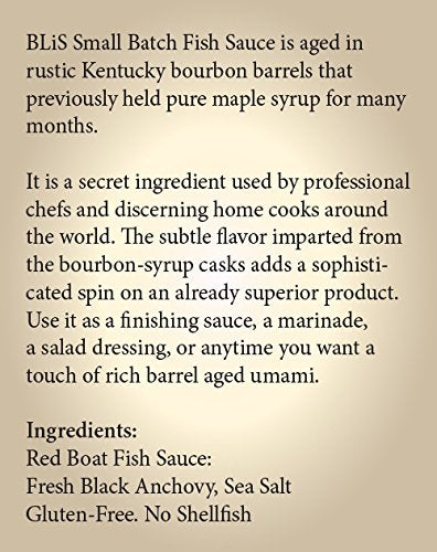 BLiS spirit-inspired flavor Barrel Aged Fish Sauce - 2 Pack - 6.76 Fl Oz (200ml) - Rich Dark Caramel