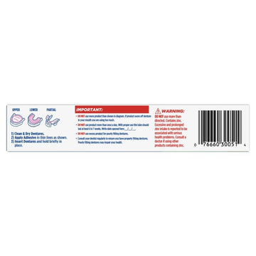 Fixodent Control Denture Adhesive Cream Plus Scope Flavor 2 Oz (Pack Of 8)