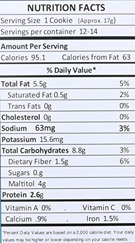 St Amour Sugar Free Peanut Butter Cookies, 8 Ounce - Delicious Low-Calorie Snack, Perfect for Healthy Diets