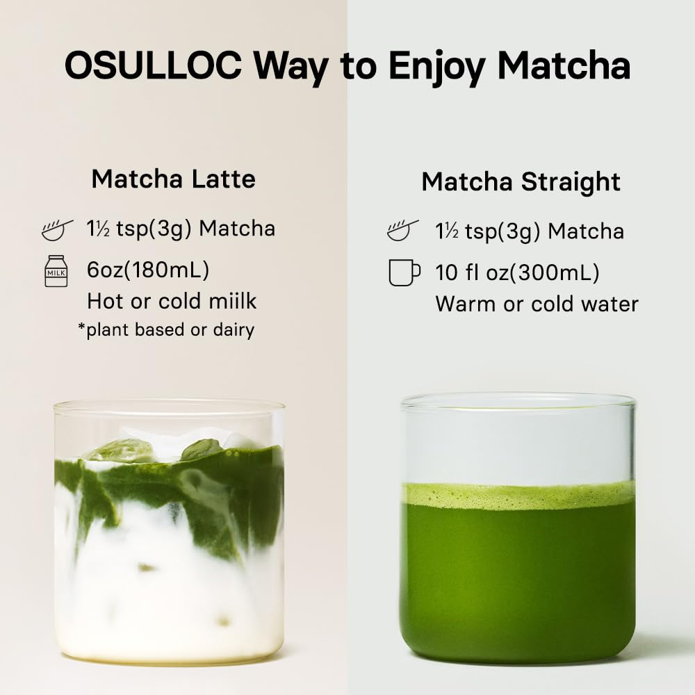OSULLOC Volcanic Isle Matcha Powder Ceremonial Grade Korean Matcha for lattes Green tea powder from Jeju island (1.41oz 40g)