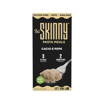 Its Skinny Cacio e Pepe - Low Carb Pasta, Gluten Free, Non-GMO, Keto-Friendly, Only 3 Net Carbs & 2g of Fiber per Serving, with