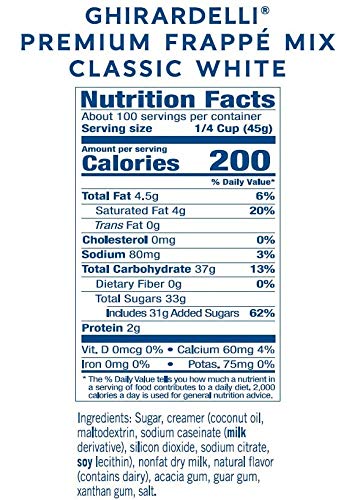 Ghirardelli Frappe Mix, Classic White, 10-Pound Box