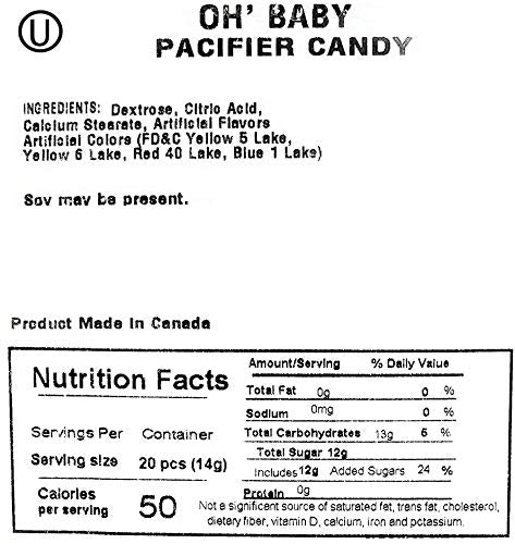 SweetGourmet Oh Baby Pacifiers Candy | Baby Shower Fruit Flavored Candy | 3 Pounds