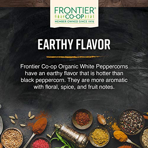 Frontier Co-Op Organic Whole White Peppercorns 1Lb