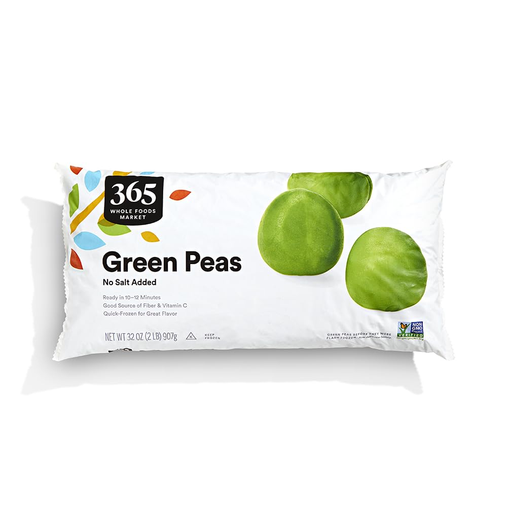 365 Everyday Value, Green Peas No Salt Added, 32 Oz, (Frozen)