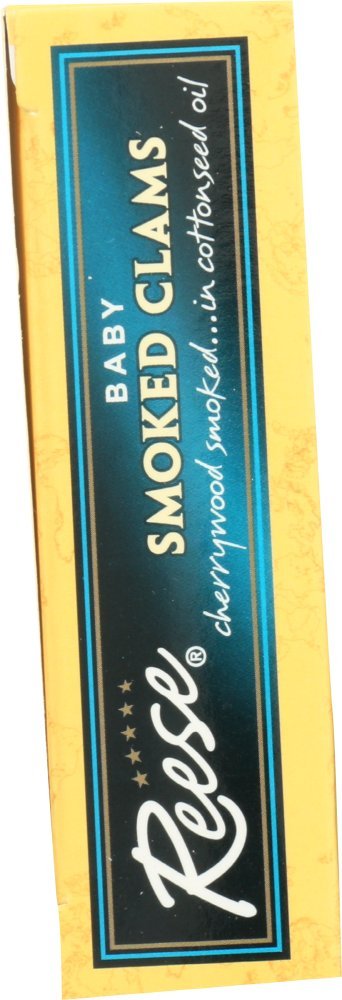 Reese Smoked Baby Clams, 3.66-Ounce Pack of 10, Model 00002763