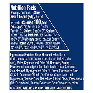 Pillsbury Flaky Layers Butter Tastin Canned Biscuits, 5 Ct, 6 oz