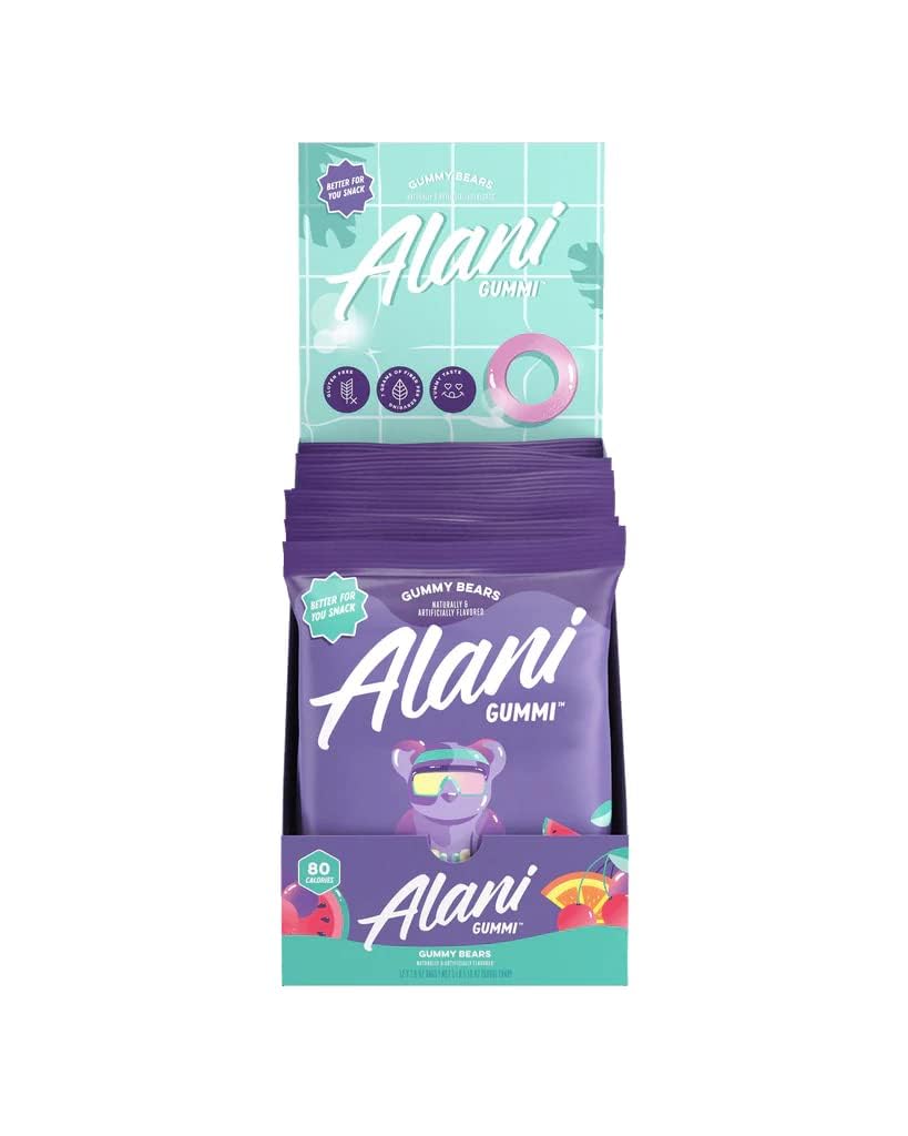 Alani Gummis Gummy Bears Low Sugar Gummy Candy (2G) | 80 Calories per Bag | On-The-Go Snacks | Gluten Free | 7G of Fiber | Natur