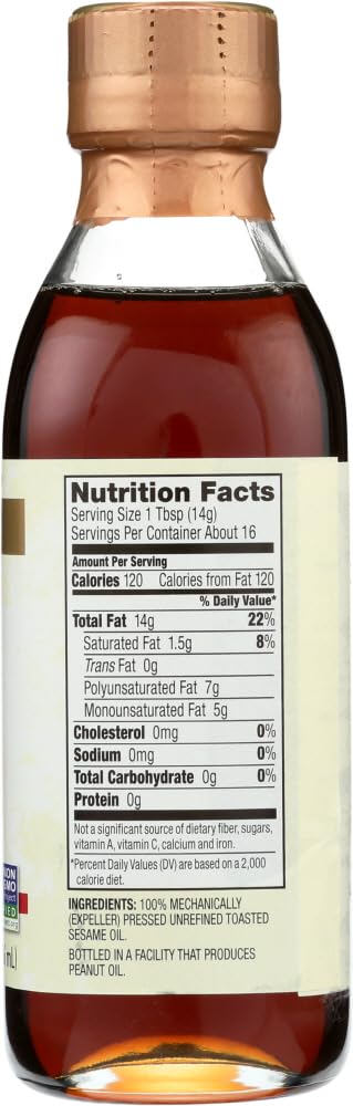 Spectrum Toasted Sesame Oil, 8-Ounce Bottles (Pack Of 6)