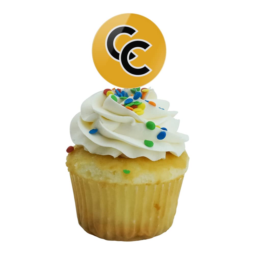 Colorado College Secondary Logo Cupcake Picks Toppers Decoration Set Of 6