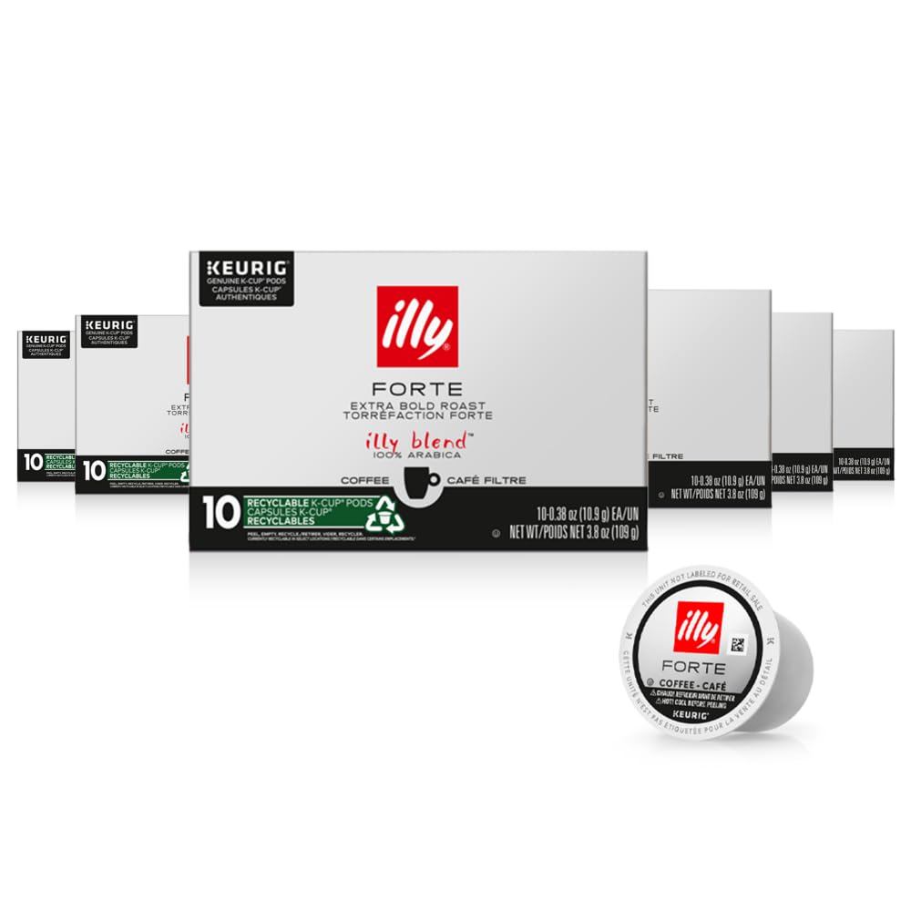 Illy Coffee K Cups - Coffee Pods For Keurig Coffee Maker - Forte Dark Roast - Toasted Bread & Dark Chocolate - Rich, Flavorful &
