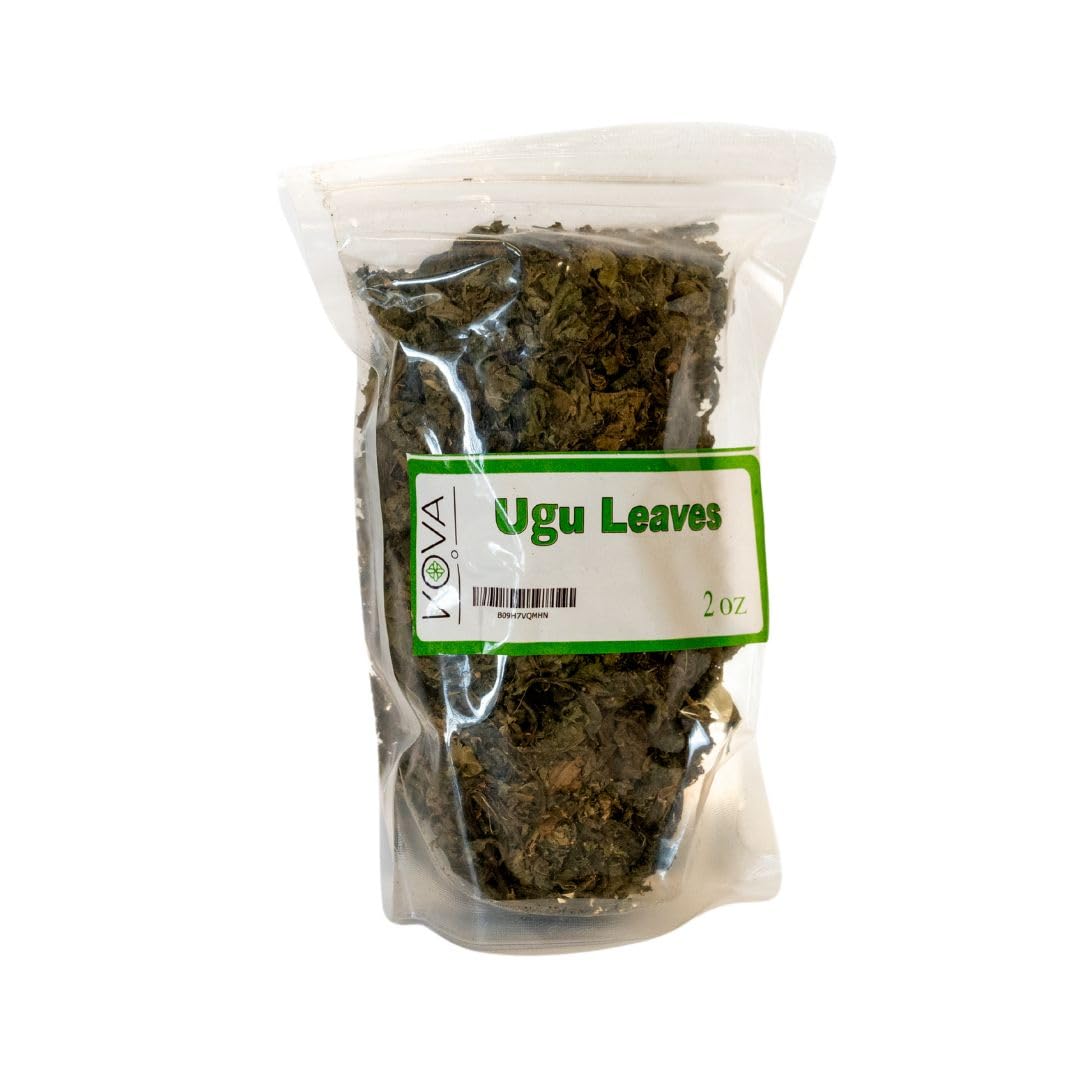 Kovafood Dried Ugu Leaves, 2 Oz - Perfect for Cooking and Seasoning