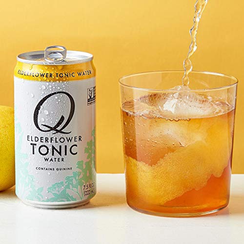 Q Tonic, Tonic Water, Elderflower, 75 Oz cans (Pack of 4)