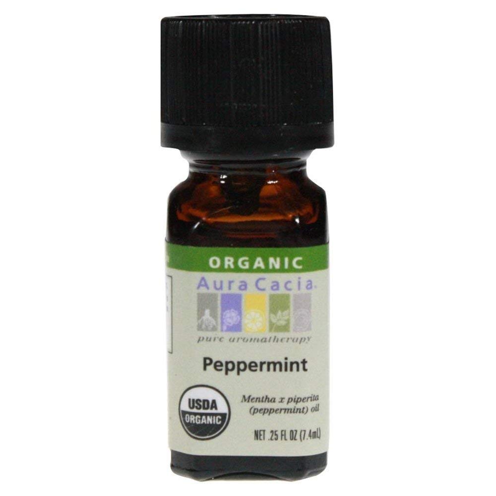 Aura Cacia Natural Peppermint Essential Oil 0.25 Ounce - 2 Per Case.2
