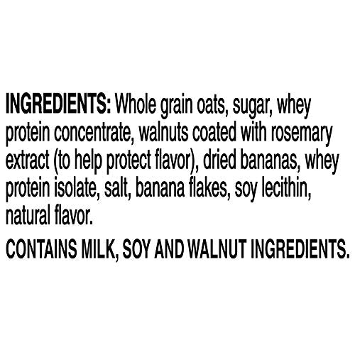 Quaker Protein Instant Oatmeal, Banana Nut, 10g Protein, Individual Packets, 36 Count