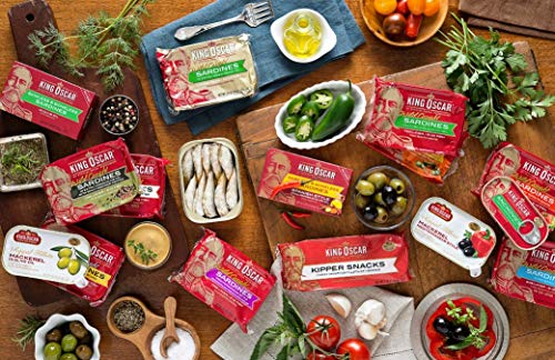 King Oscar Brisling Sardines in Extra Virgin Olive Oil, 3.75 Oz, Pack of 12