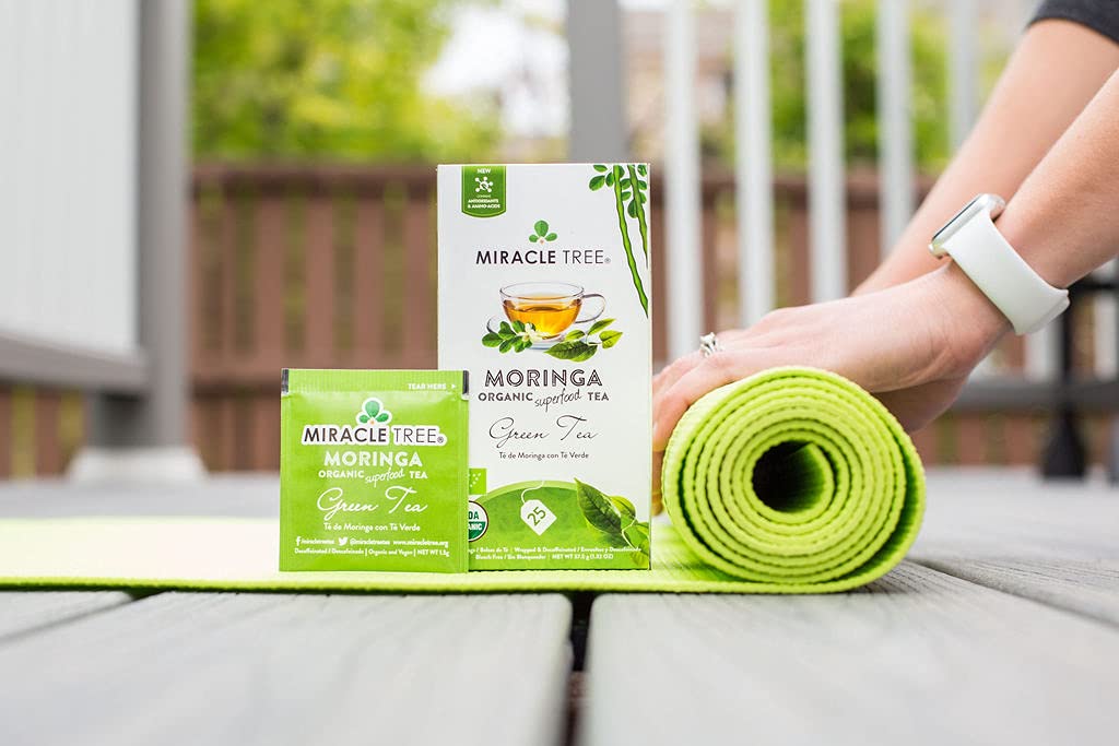 Miracle Tree - 6 Count Of Organic Moringa Superfood Tea, 25 Individually Sealed Tea Bags, Green Tea (Keto, Detox, Energy/Immunit
