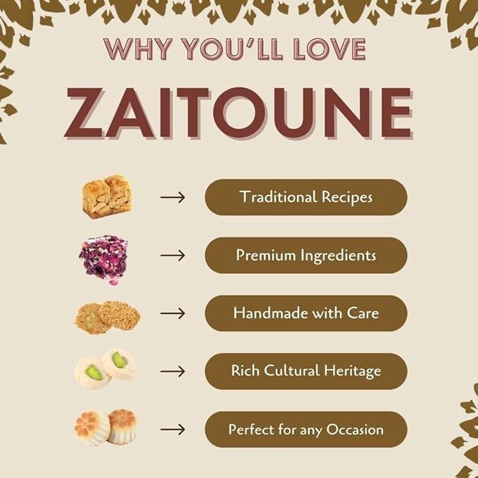 Zaitoune Rose Covered Turkish Delight - 9 Oz | Stuffed With Pistachios & Cashews | Coated With Dried Rose Petals | Authentic Luxury Lokum Sweets In Beautiful Gift Tin | Handmade, Individually Wrapped