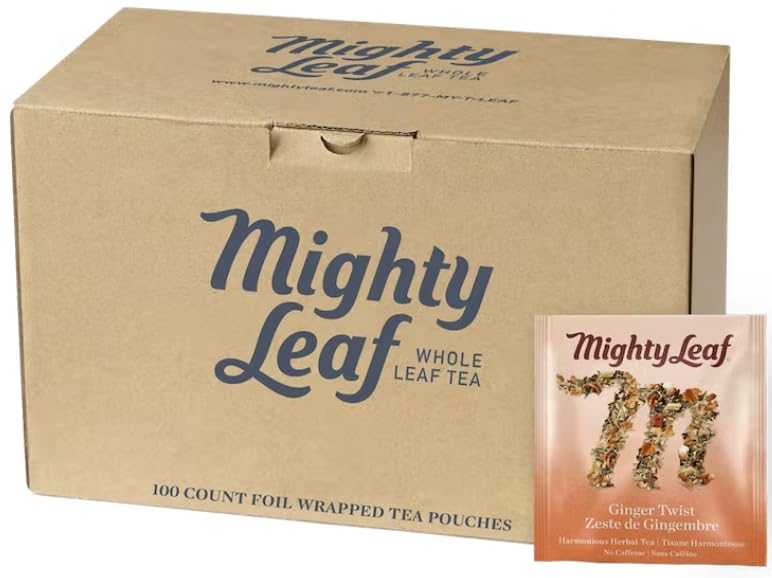 Ginger Twist - Mighty Leaf (100 Foil Wrapped Tea Pouches)
